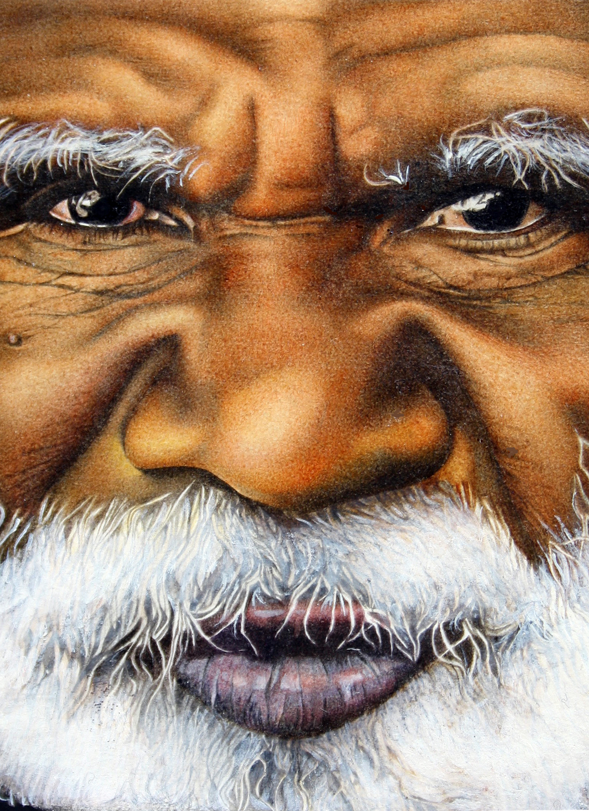 ‘Aboriginal Elder’ Watercolour. ‘Winner of the Shell portraiture award, Sydney Australia 1986'