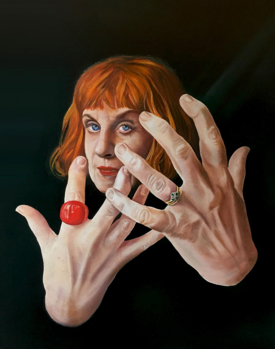 The artist's hands. Self portrait in oils